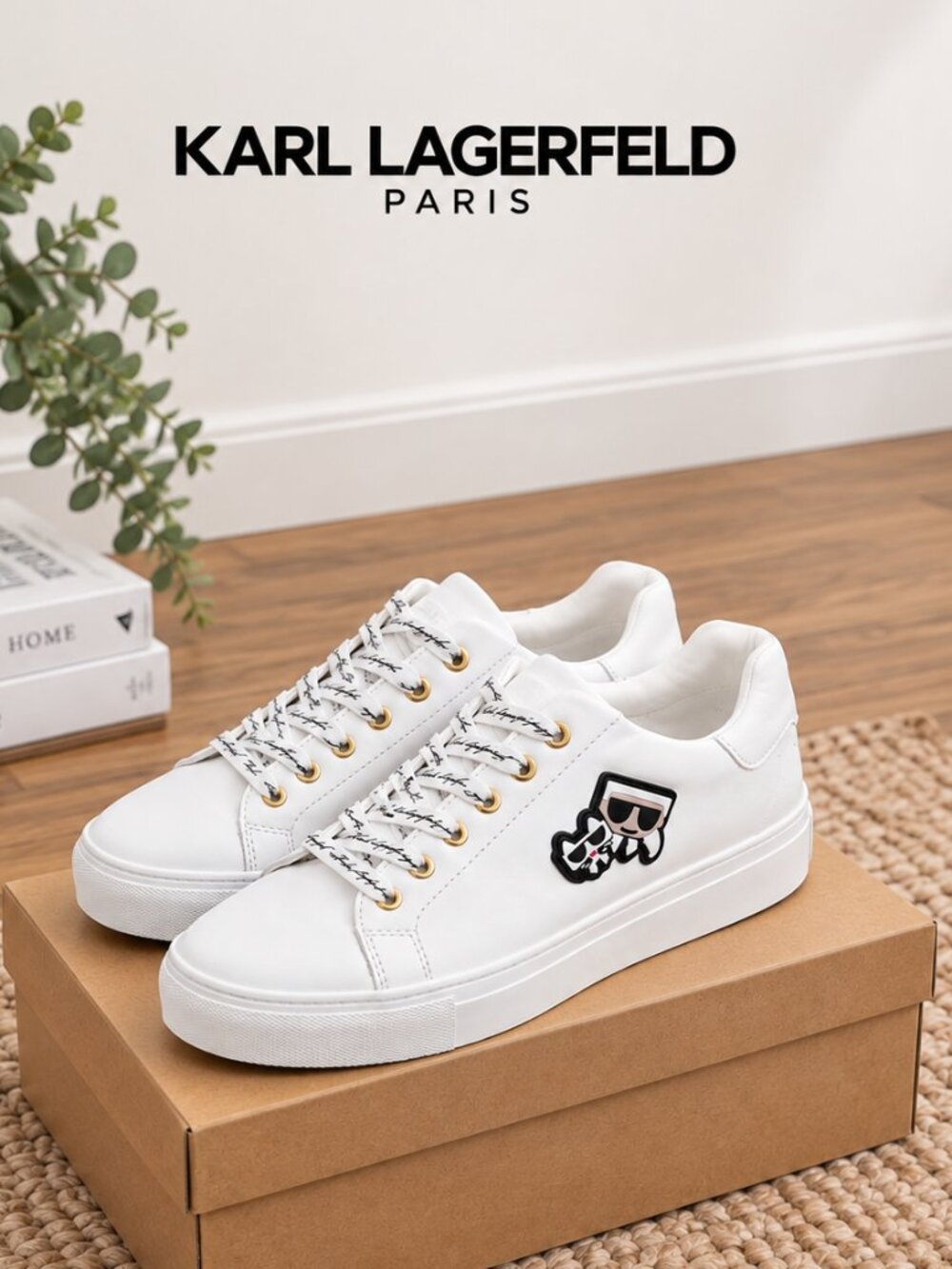 Karl Lagerfeld Paris ChancieWhite FashionSneakers Karl Choupette KL260086 8.5/10